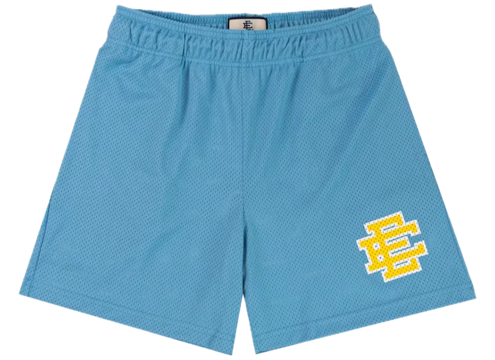 Eric Emanuel Basic Baby Blue/Yellow Shorts