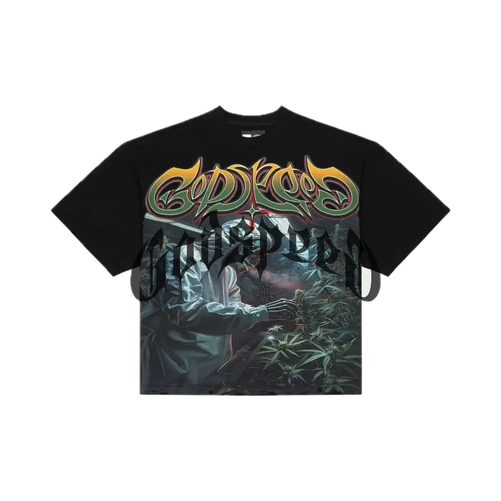 God Speed Tee Black/Green Ice Indoor