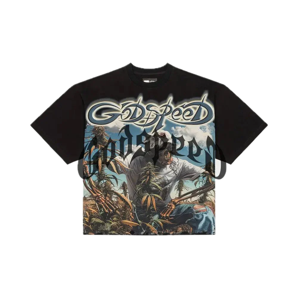 God Speed Tee Black/Blue Ice Outdoor