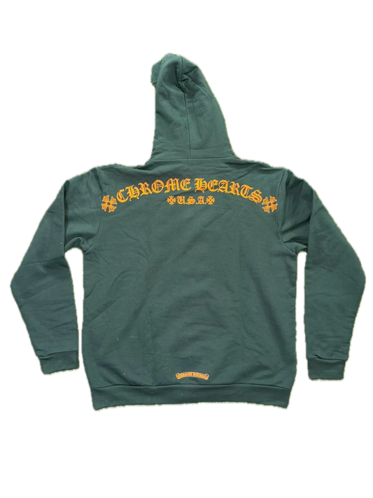 Chrome Hearts Green 'T-Bar' Hoodie