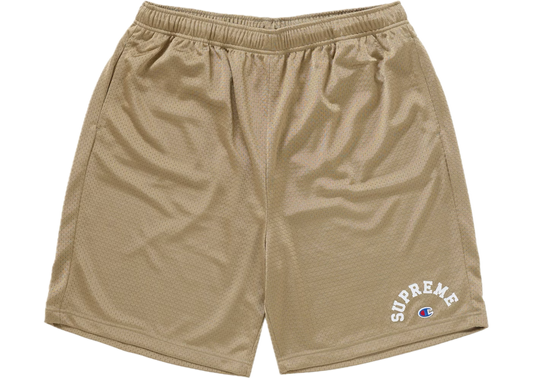Supreme Champion Mesh Shorts Tan